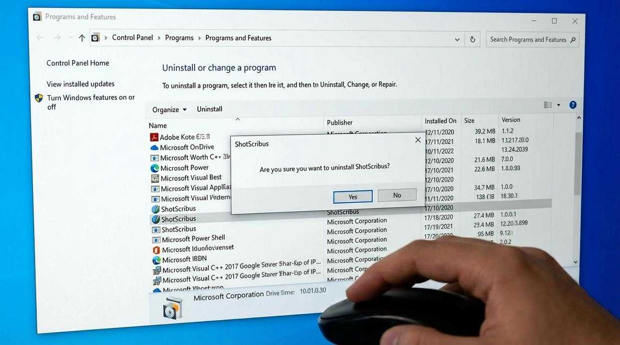 uninstall shotscribus