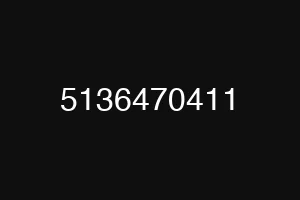 5136470411