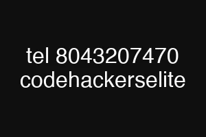 tel 8043207470 codehackerselite